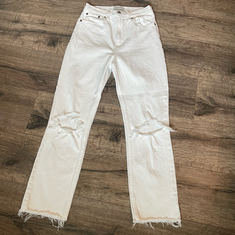 Abercrombie & Fitch high rise ankle straight jeans